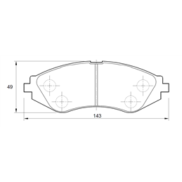 Daewoo Laganza 2.0 CDX 4 Cyl 1998 Eng 2001-2004 Front Brake Pads