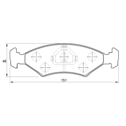 Opel Kadett 140 4 Cyl 1388 Eng 1993-1996 Front Brake Pads