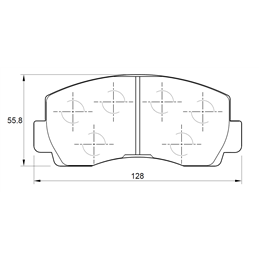 Ford Husky 1.8 PICK-UP 4G62 4 Cyl 1795 Eng 1985-1987 Front Brake Pads