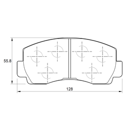 Asia Rocsta 1.8 4x4 4 Cyl Petrol Eng 1995-1997 Front Brake Pads