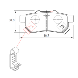 Honda Civic 150i 4 Cyl 1493 Eng 2001-2006 Rear Brake Pads