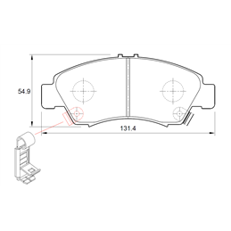 Honda Ballade 150i SPREELINE 78KW 4 Cyl 1493 Eng 1997-1998 Front Brake Pads