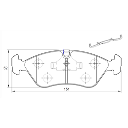 Opel Astra Euro 200iSE 4 Cyl 1998 Eng 1998-1999 Front Brake Pads