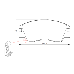 Mitsubishi Colt 2.6 4 Cyl 2555 Eng 1995-1997 Front Brake Pads