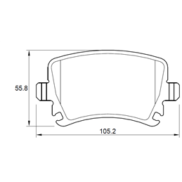 Volkswagen Jetta VI 1.6 TDi 162 77KW CAYC 4 Cyl 1598 Eng 2011-2019 Rear Brake Pads