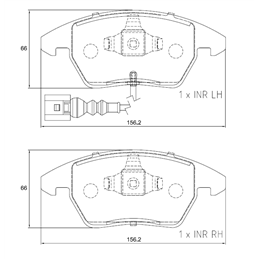 Volkswagen Jetta VI 1.4 TSi 162 118KW CAVD 4 Cyl 1390 Eng 2011-2019 Front Brake Pads