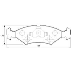 Ford Bantam 1.8 D 4 Cyl 1753 Eng 2002-2006 Front Brake Pads