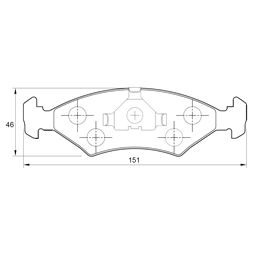 Toyota Tazz 130 55KW 2E 4 Cyl 1296 Eng 2000-2006 Front Brake Pads