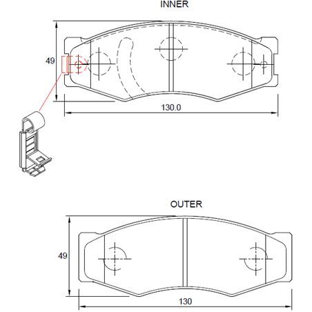 Nissan Skyline 2.0 GL CA20 4 Cyl 1973 Eng 1987-1992 Front Brake Pads