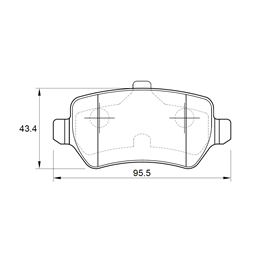 Opel Astra Gtc 1.8 H Z18XE 4 Cyl 1796 Eng 2006-2007 Rear Brake Pads