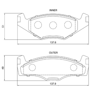 Volkswagen Golf I 1.5 GLS 4 Cyl 1457 Eng 1978-1984 Front Brake Pads