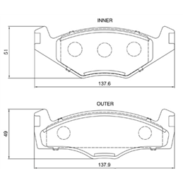 Volkswagen Citi Golf 1.3 CHICO 4 Cyl 1272 Eng 1995-2002 Front Brake Pads