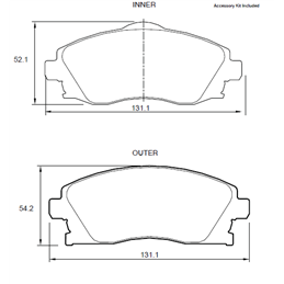 Opel Tigra 1.8 92KW Z18XE 4 Cyl 1796 Eng 2005-2009 Front Brake Pads