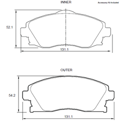 Chevrolet Corsa Utility 1.8i 79KW 4 Cyl 1796 Eng 2010-2011 Front Brake Pads