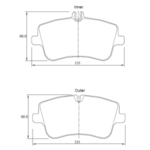 Mercedes C Class C350 W203 M272 6 Cyl 3498 Eng 2005-2007 Front Brake Pads