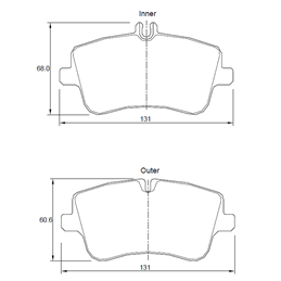 Mercedes C Class C230 COUPE W203 M272 6 Cyl 2496 Eng 2005-2007 Front Brake Pads