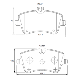 Mercedes C Class C230 COUPE W203 M272 6 Cyl 2496 Eng 2005-2007 Front Brake Pads