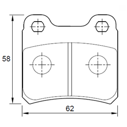 Opel Astra 200i E F 4 Cyl 1998 Eng 1993-1998 Rear Brake Pads