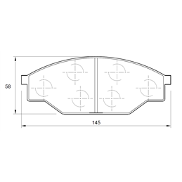 Toyota Hi-Lux 1.8 S 2Y 4 Cyl 1812 Eng 1987-1998 Front Brake Pads