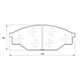 Toyota Hi-Lux 2.0 3Y 4 Cyl 1998 Eng 1984-1986 Front Brake Pads