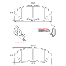 Ford Fiesta 1.4i 71KW Duratec 4 Cyl 1388 Eng 2008-2012 Front Brake Pads