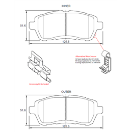 Mazda 2 1.5 76KW 4 Cyl 1498 Eng 2007-2015 Front Brake Pads