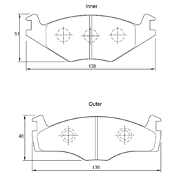 Volkswagen Fox 1.8 4 Cyl 1781 Eng 1990-1995 Front Brake Pads