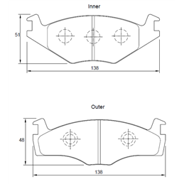 Volkswagen Golf III 1.8 GSX 4 Cyl 1781 Carb Eng 1992-1996 Front Brake Pads