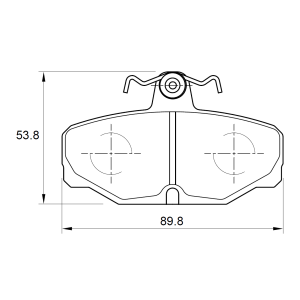 Volkswagen Microbus 2.6i 5 Cyl 2553 Eng 1994-1998 Front Brake Pads