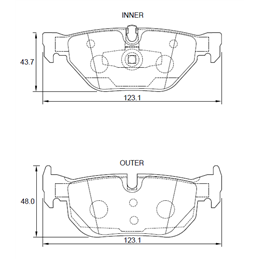 BMW X1 Series 20i E84 135KW N20B20A 4 Cyl 1997 Eng 2011-2015 Rear Brake Pads