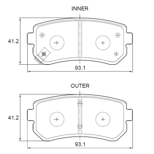 Hyundai Sonata 2.4 GDi 148KW G4KC 4 Cyl 2359 Eng 2013-2016 Rear Brake Pads