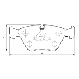 BMW M Series M5 E34 MS38-B36 6 Cyl Eng 1990-1994 Front Brake Pads