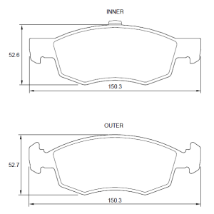 Nissan NP200 1.5 DCI 63KW K9K 4 Cyl 1461 Eng 2009- Front Brake Pads