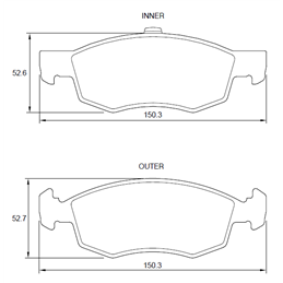 Fiat Strada 1.4 X-SPACE 4 Cyl 1368 Eng 2007-2011 Front Brake Pads