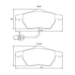 Audi A4 2.0 B6 96KW ALT 4 Cyl 1984 Eng 2001-2005 Front Brake Pads