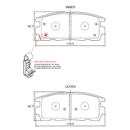 Chevrolet Captiva I 2.0 VCDI Z20DMH 16V 110KW 07-11 Rear Brake Pads