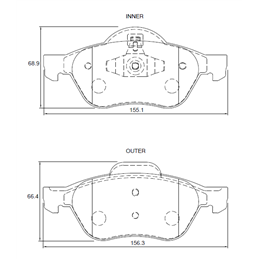 Renault Megane II 1.6 83KW K4M 4 Cyl 1598 Eng 2003-2009 Front Brake Pads