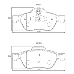 Renault Scenic II 2.0 16V 98KW F4R 4 Cyl 1998 Eng 2004-2008 Front Brake Pads