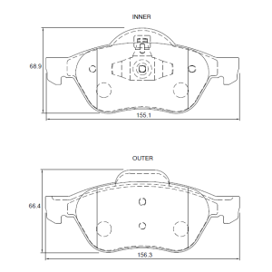 Renault Megane II 1.9 DCI 88KW F9Q 4 Cyl 1870 Eng 2003-2009 Front Brake Pads