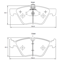 BMW 3 Series 325i E90 E91 E92 E93 160KW N52B25 6 Cyl 2497 Eng 2005-2013 Front Brake Pads