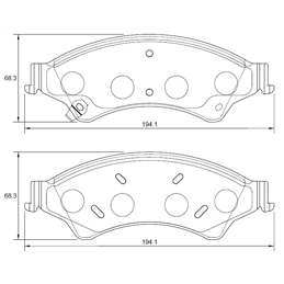 Mazda BT-50 II 2.5 MZI 122KW DURATEC 4 Cyl 2488 Eng 2012- Front Brake Pads