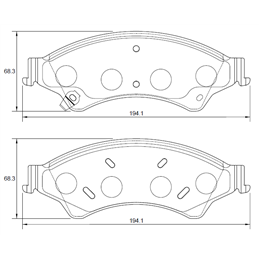 Ford Everest 3.2 TDCI 147KW DURATORQ 5 Cyl 3198 Eng 2015- Front Brake Pads