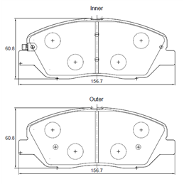 Ssangyong Actyon 2.0D D20DTR 16V 114KW 14- Front Brake Pads