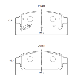 Chevrolet Cruze 1.6 80KW 4 Cyl 1598 Eng 2009-2012 Rear Brake Pads