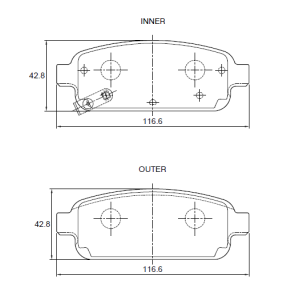 Chevrolet Cruze 1.6 91KW 4 Cyl 1598 Eng 2012-2017 Rear Brake Pads