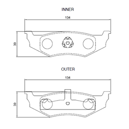 Chrysler Neon 1.6 SE II 4 Cyl 1598 Eng 2001-2003 Rear Brake Pads