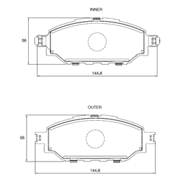 Toyota Hi-Lux 2.4 GD 110KW 2GD LO 4 Cyl 2393 Eng 2016- Front Brake Pads