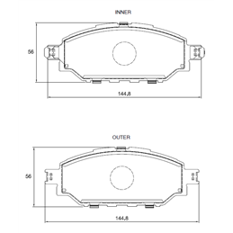 Toyota Fortuner II 2.4 GD 110KW 2GD LO 4 Cyl 2393 Eng 2016- Front Brake Pads