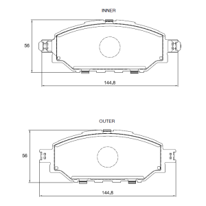 Toyota Fortuner II 2.8 GD 130KW 1GD HI 4 Cyl 2755 Eng 2016- Front Brake Pads
