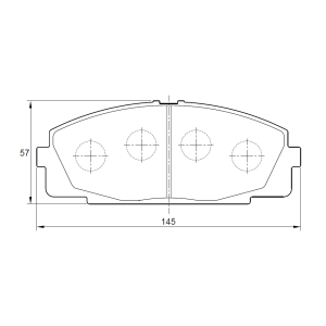 Toyota Hi-Ace 2.5 D-4D 75KW 2KD-FTV 4 Cyl 2494 Eng 2019- Front Brake Pads